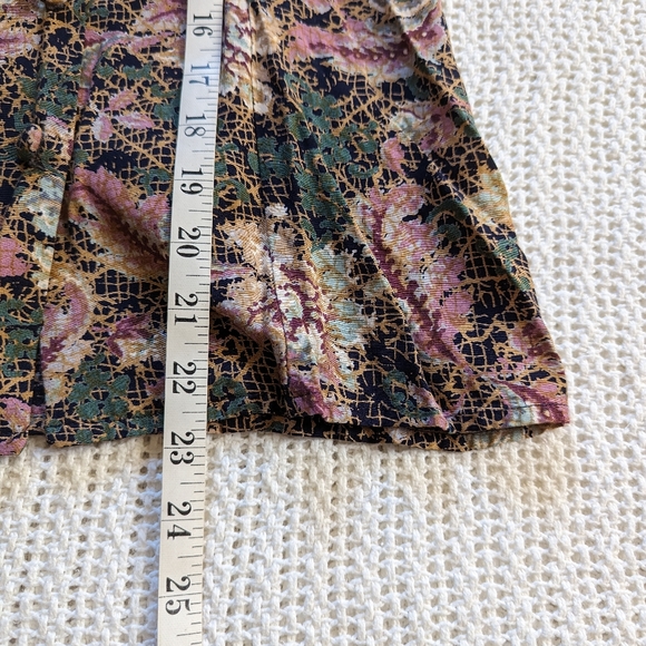 Vintage Petite Sophisticate Short Sleeve Top Lace Collar Floral Women's Medium - Picture 6 of 9